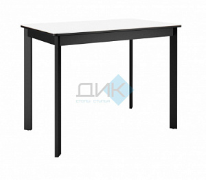 Стол DikLine LK90 Керамика Mono white (белый матовый) /подстолье черное/опоры черные