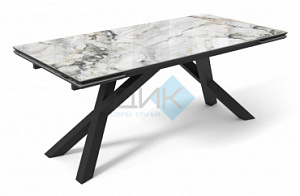 Стол DikLine SKD160 Керамика FNZW 162806176 ARCTIK OCEAN/подстолье черное/опоры черные (2 уп.)
